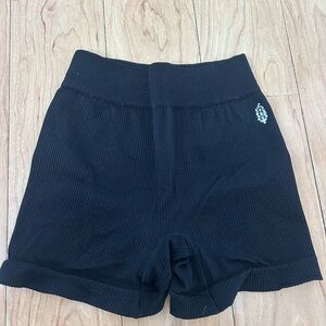 FP Movement by Free People Black Bike Shorts Elastic Waistband